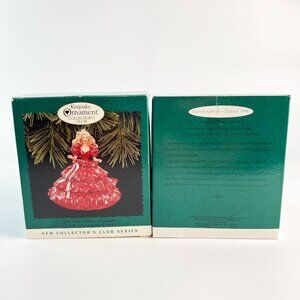 Hallmark Keepsake Barbie Christmas Ornament 1996 Collector's Club Series Red Dre